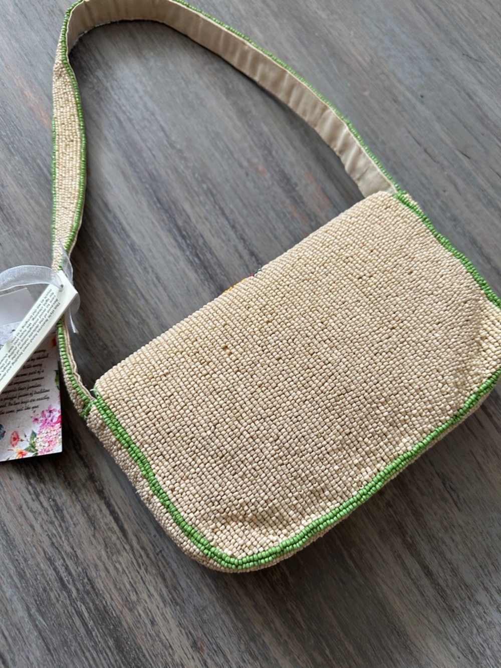 Made in India Beaded Orange Shoulder Bag - Picture 4 of 10